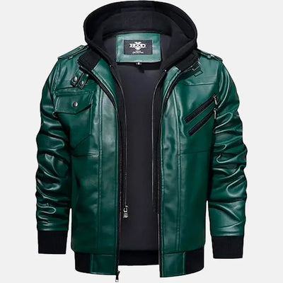 Untamed Trails Removable Hooded Leather Jacket