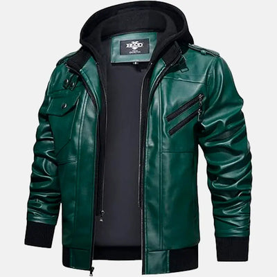 Untamed Trails Removable Hooded Leather Jacket