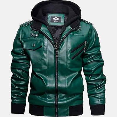 Untamed Trails Removable Hooded Leather Jacket