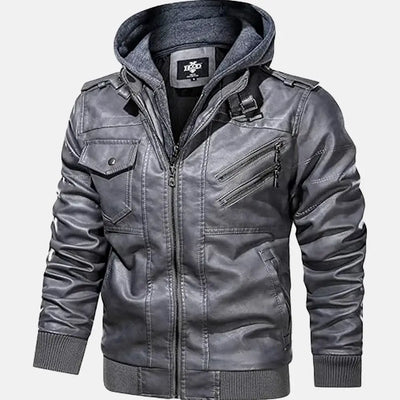 Untamed Trails Removable Hooded Leather Jacket