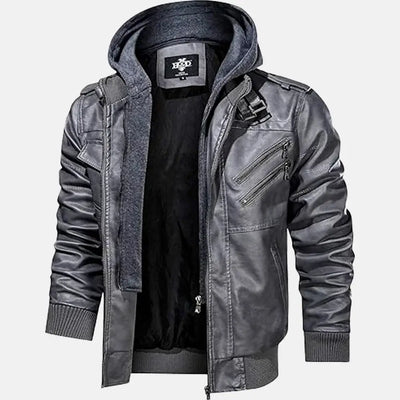 Untamed Trails Removable Hooded Leather Jacket