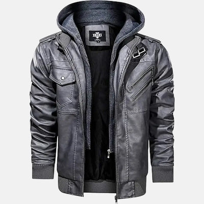 Untamed Trails Removable Hooded Leather Jacket