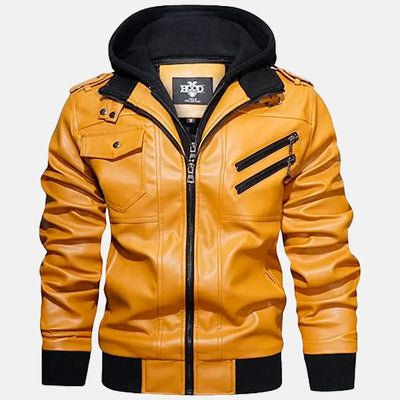 Untamed Trails Removable Hooded Leather Jacket