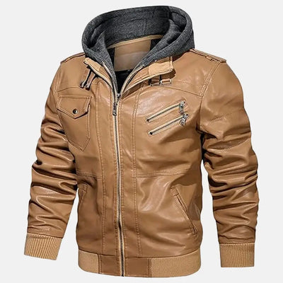 Untamed Trails Removable Hooded Leather Jacket