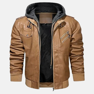 Untamed Trails Removable Hooded Leather Jacket