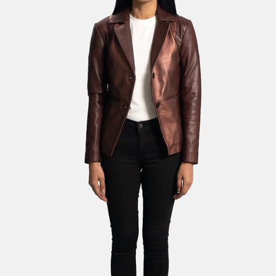 Uptown Womens Leather Blazer