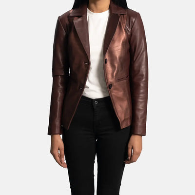 Uptown Womens Leather Blazer