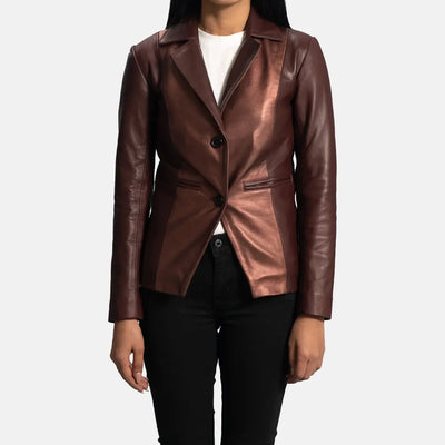 Uptown Womens Leather Blazer