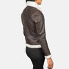 Vera Leather Bomber Jacket for Women