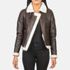 Vera Leather Bomber Jacket for Women