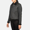 Vera Leather Bomber Jacket for Women