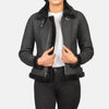 Vera Leather Bomber Jacket for Women