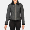 Vera Leather Bomber Jacket for Women