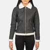 Vera Leather Bomber Jacket for Women