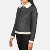 Vera Leather Bomber Jacket for Women