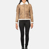 Vera Leather Bomber Jacket for Women