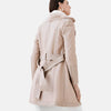 Whimsical Women Furry Long Leather Coat