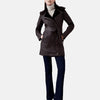 Whimsical Women Furry Long Leather Coat