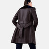 Whimsical Women Furry Long Leather Coat